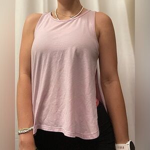 Apana pastel workout tank top with split sides